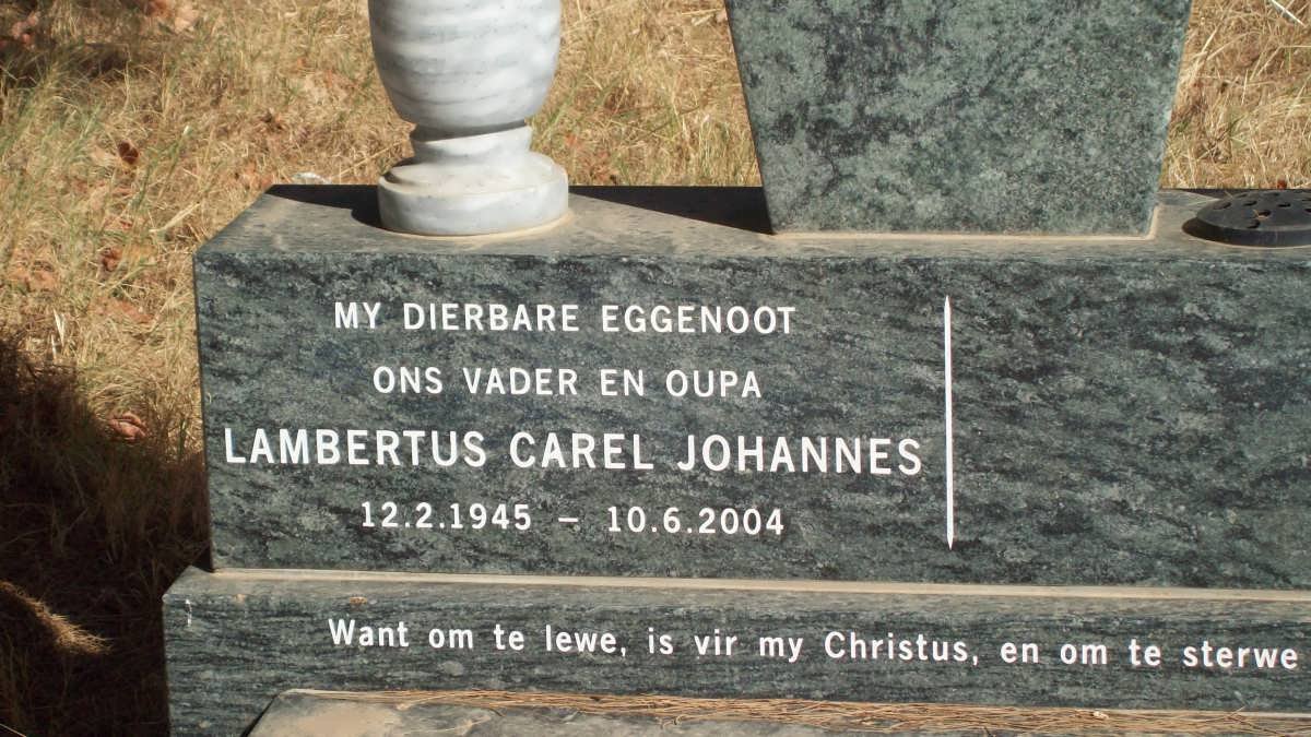 SMITH Lambertus Carel Johannes 1945-2004
