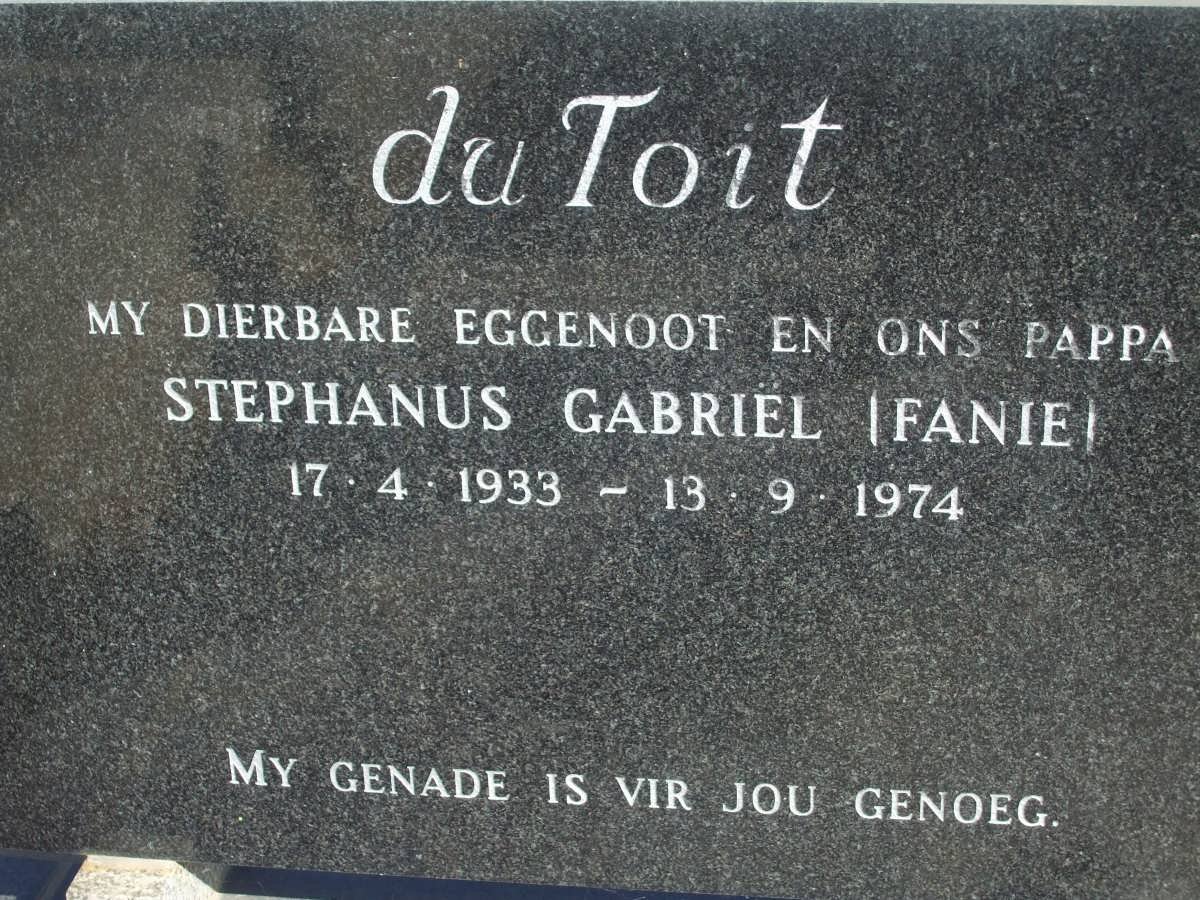 TOIT Stephanus Gabriel, du 1933-1974