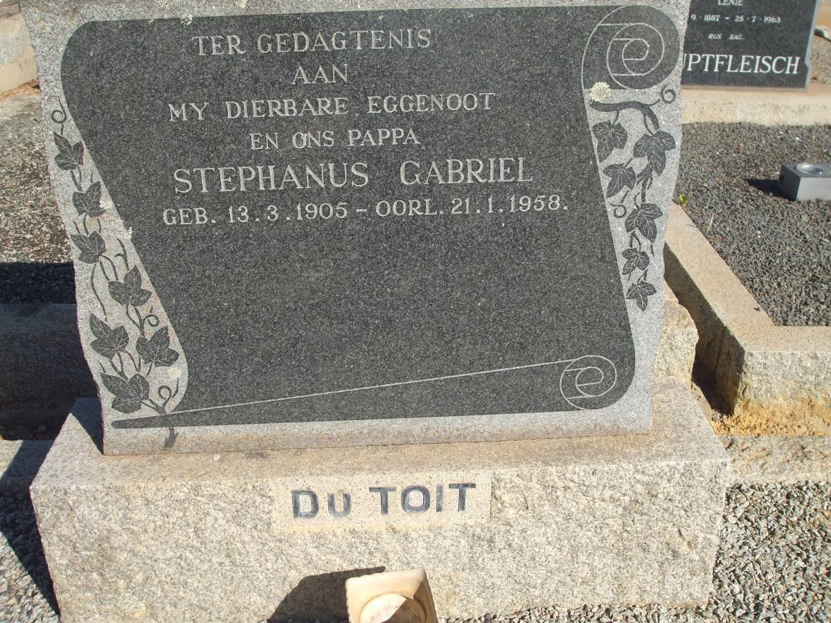 TOIT Stephanus Gabriel, du 1905-1958