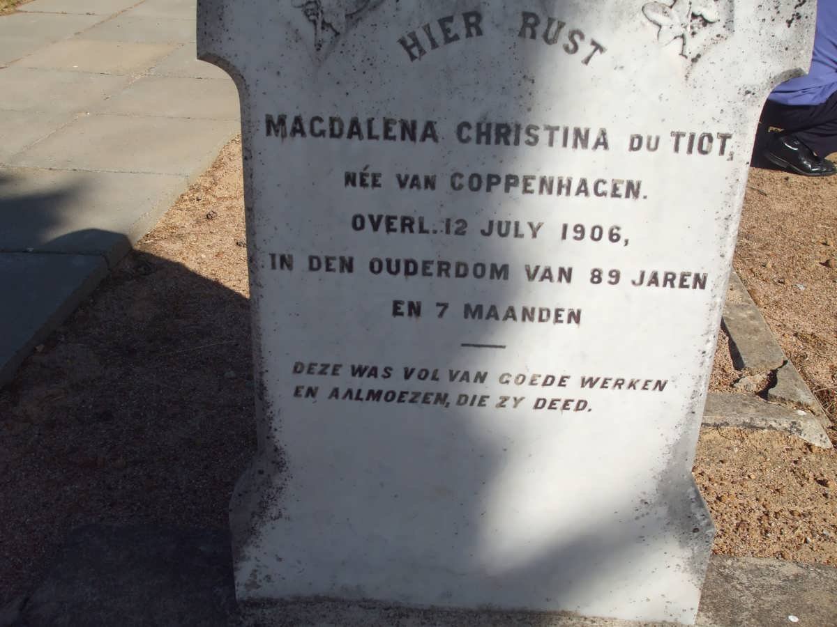 TOIT Magdalena Christina, du nee VAN COPPENHAGEN -1906