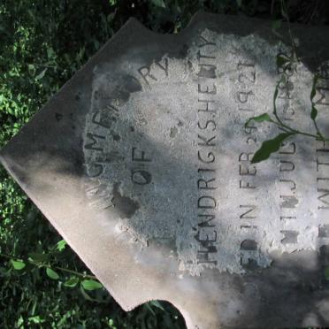 HENDRICKS Henty 1882-1921