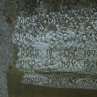 ADAMS Jason S.B. 1872-1920