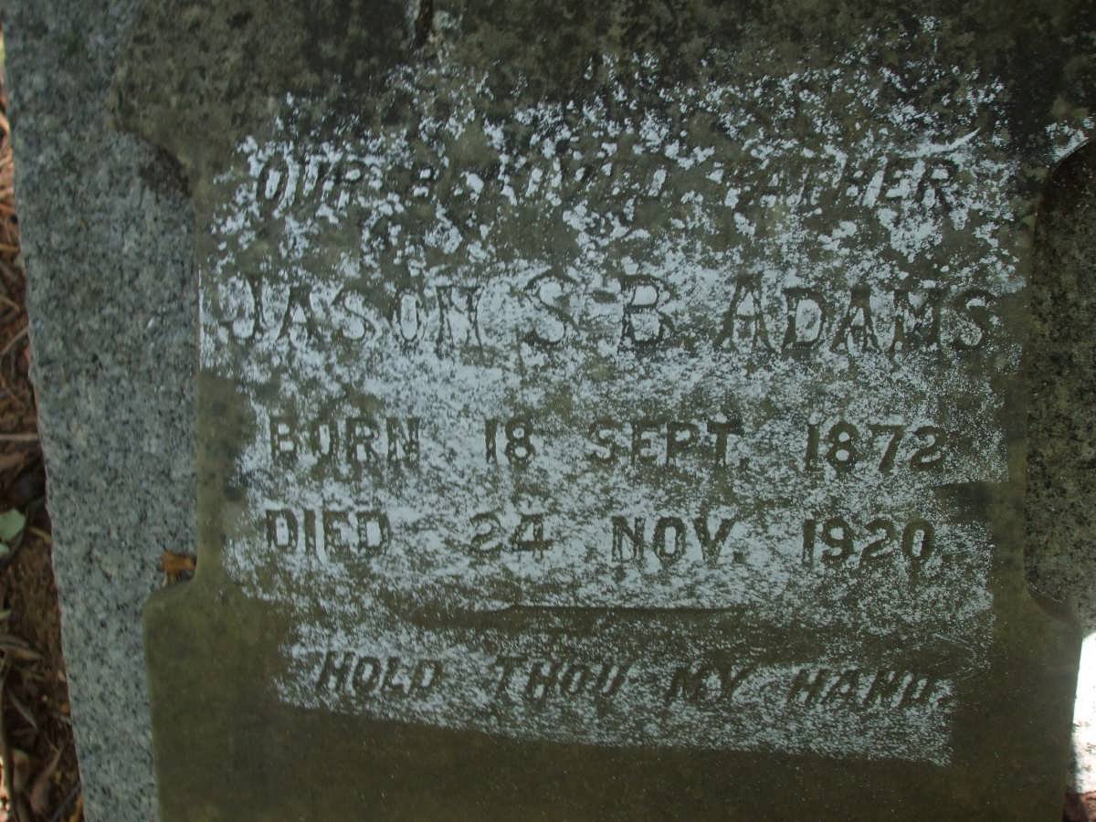 ADAMS Jason S.B. 1872-1920