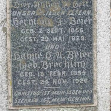 BEIER Hermann F. 1856-1929 &amp; ? C.U. BRERLIN 1855-1926 