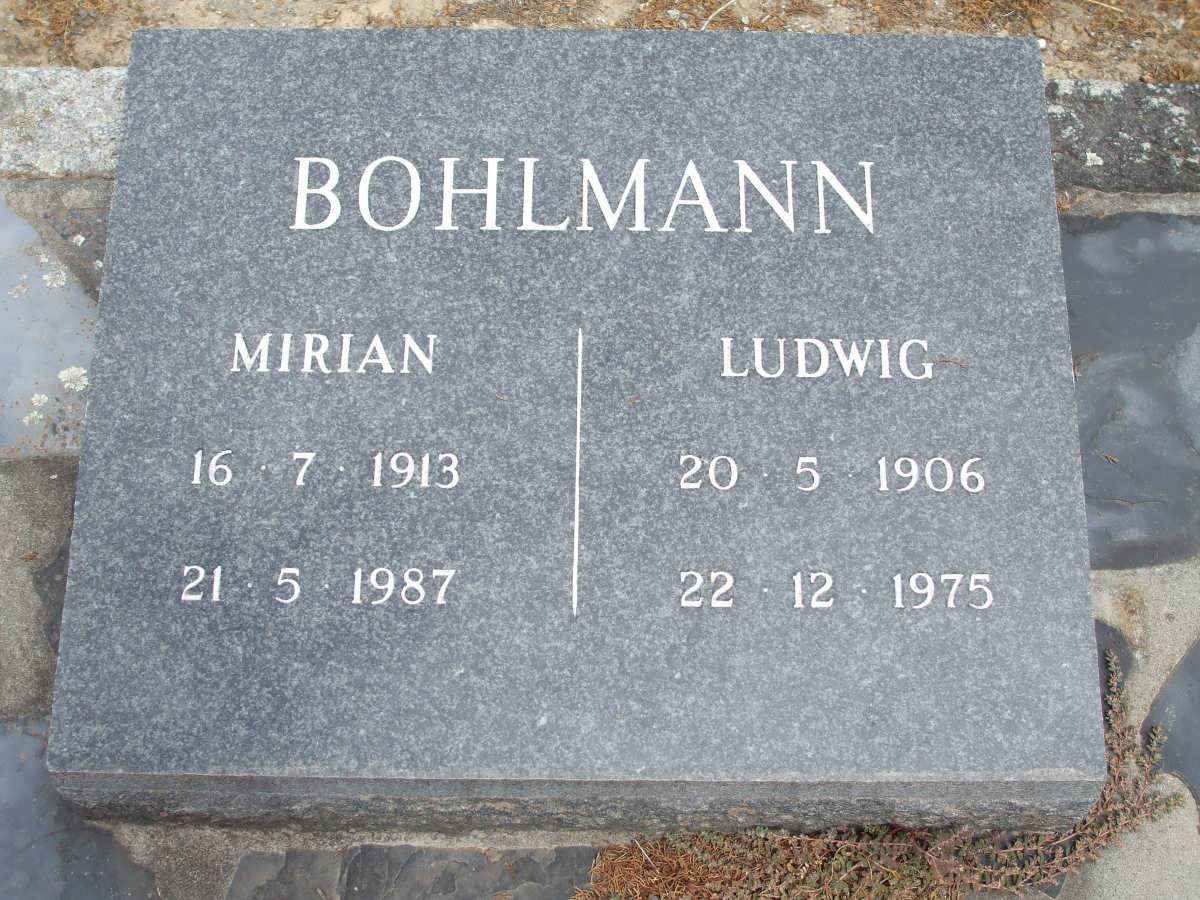BOHLMANN Ludwig 1906-1975 &amp; Mirian 1913-1987