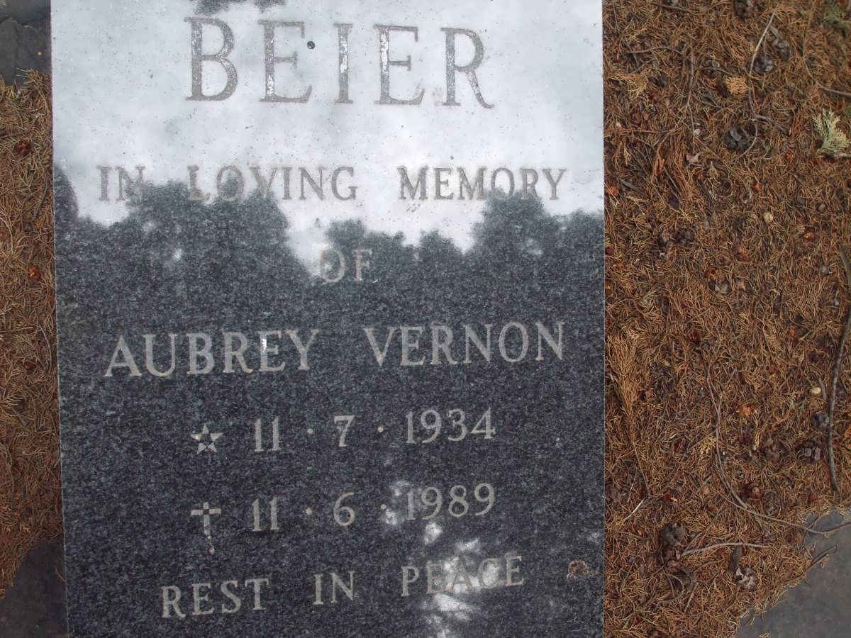 BEIER Aubrey Vernon 1934-1989