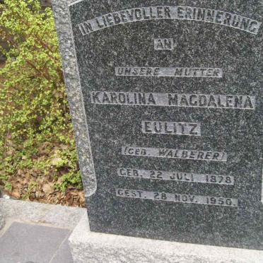 EULITZ Karolina Magdalena nee WALBERER 1878-1950