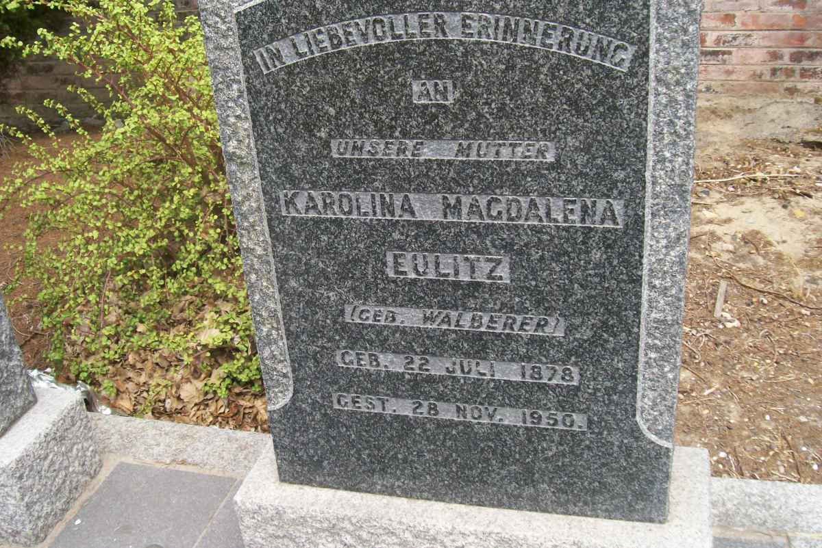 EULITZ Karolina Magdalena nee WALBERER 1878-1950