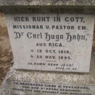 HAHN Carl Hugo 1818-1895 