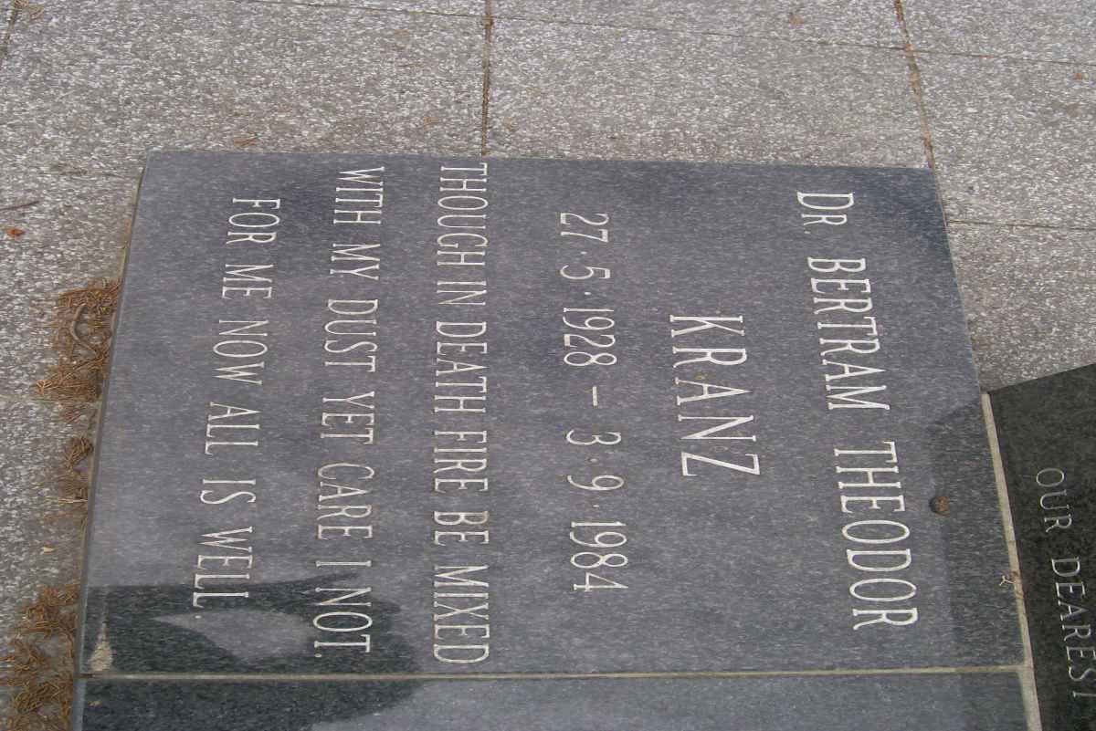 KRANZ Bertram Theodor 1928-1984