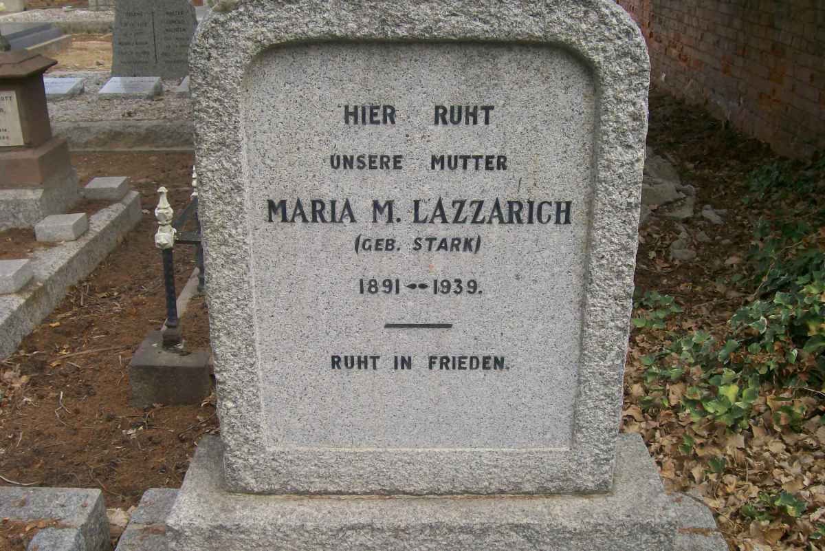 LAZZARICH Maria M. nee STARK 1891-1939