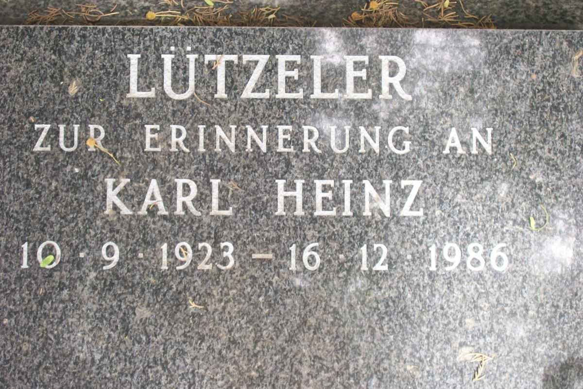 LUTZELER Karl Heinz 1923-1986