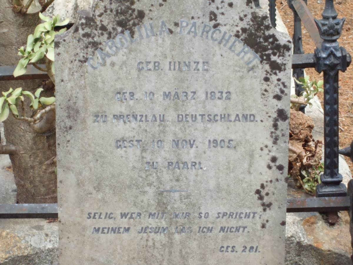 PARCHERT Carolina nee HINZE 1832-1905