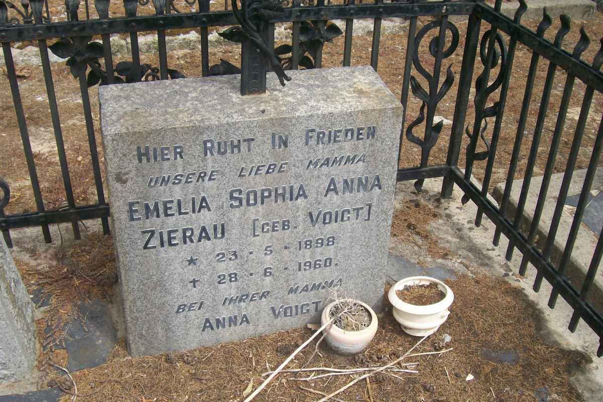 ZIERAU Emelia Sophia Anna nee VOIGT 1898-1960