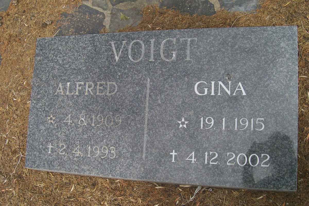 VOIGT Alfred 1909-1993 &amp; Gina 1915-2002