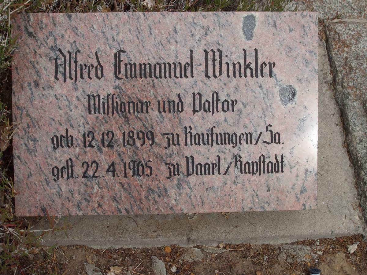 WINKLER Alfred Emmanuel 1899-1965