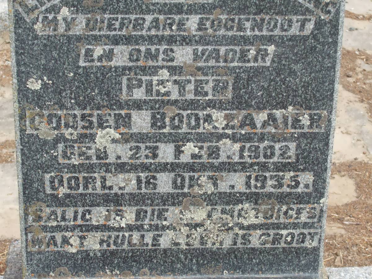 BOONZAAIER Pieter Goosen 1902-1935