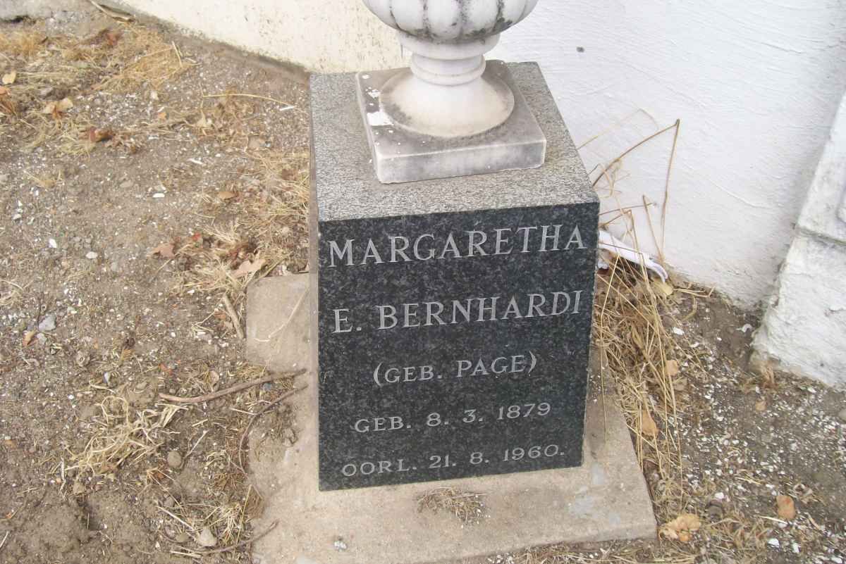 BERNHARDI Margaretha E. nee PAGE 1879-1960