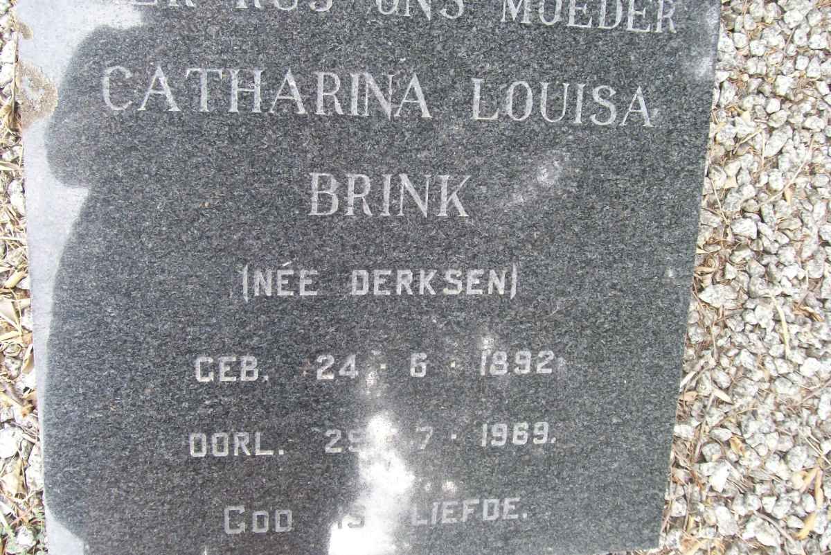 BRINK Catharina Louisa nee DERKSEN 1892-1969