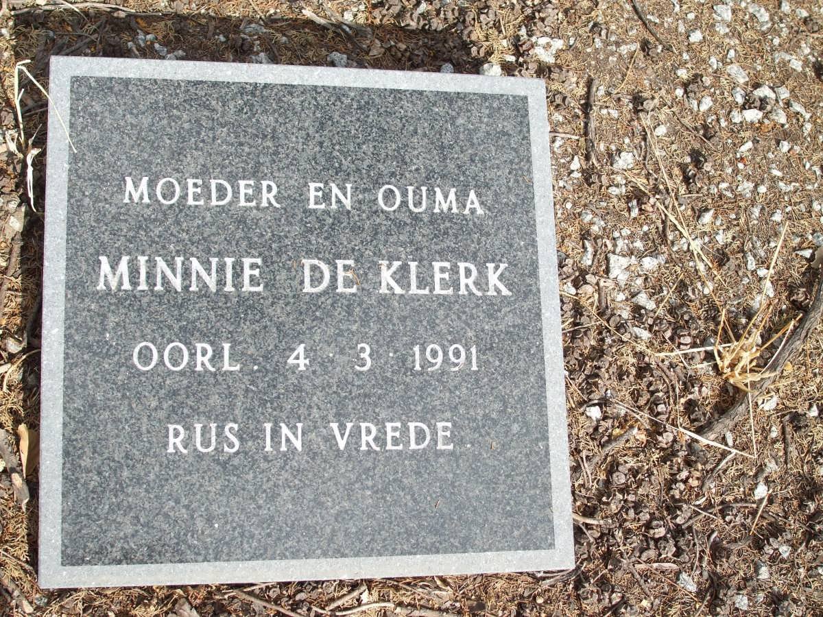 KLERK Minnie, de -1991