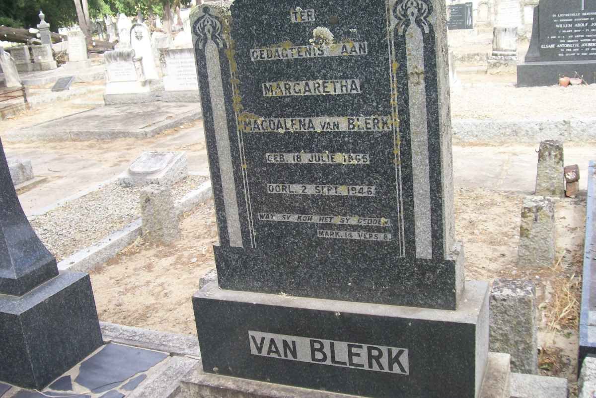 BLERK Margaretha Magdalena, van 1865-1946