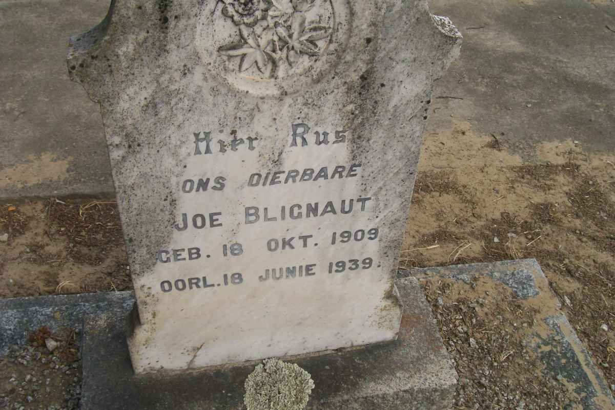 BLIGNAUT Joe 1909-1939
