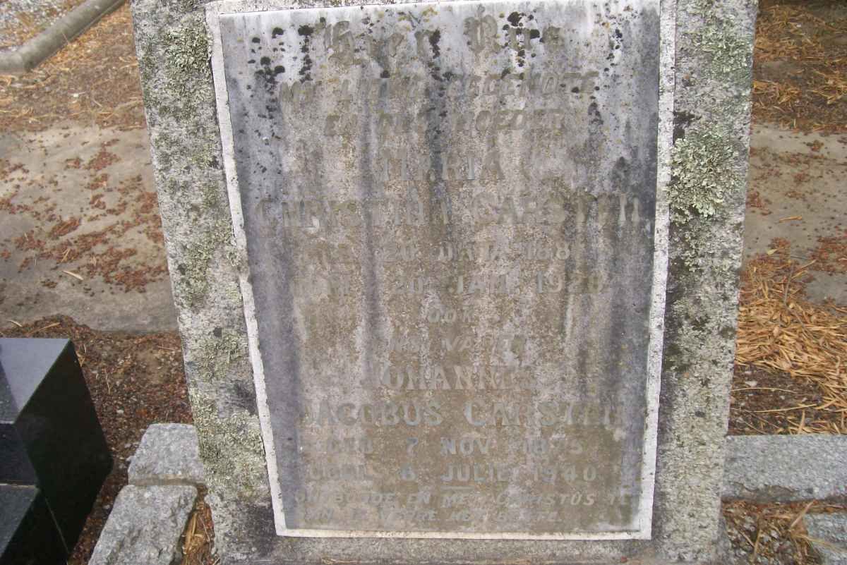 CARSTEN Johannes Jacobus 1875-1940 &amp; Maria Christina 1881-1928