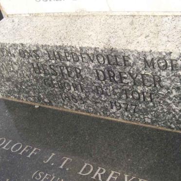 DREYER Hester nee DU TOIT 1883-1977