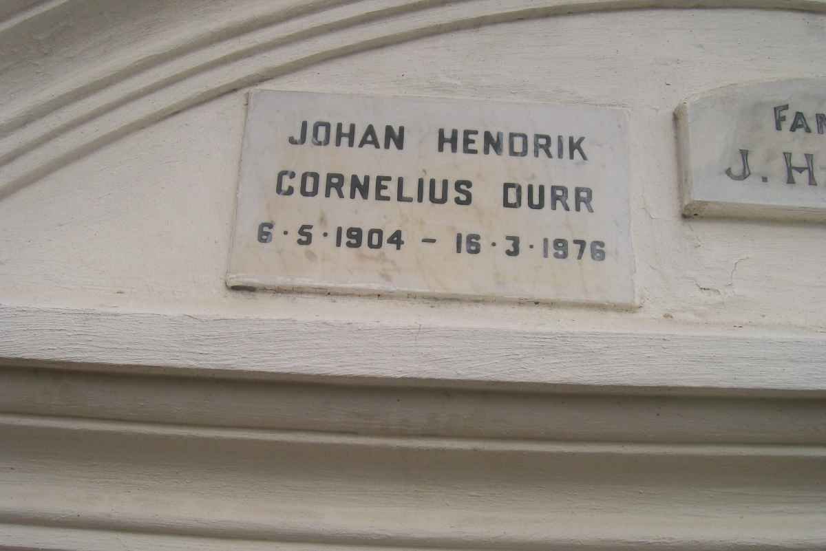 DURR Johan Hendrik Cornelius 1904-1976