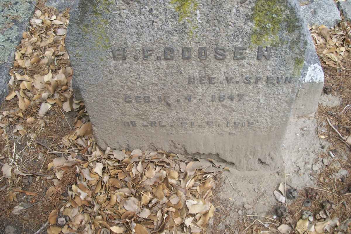 GOOSEN H.F. nee V. SPEYK 1847-1912