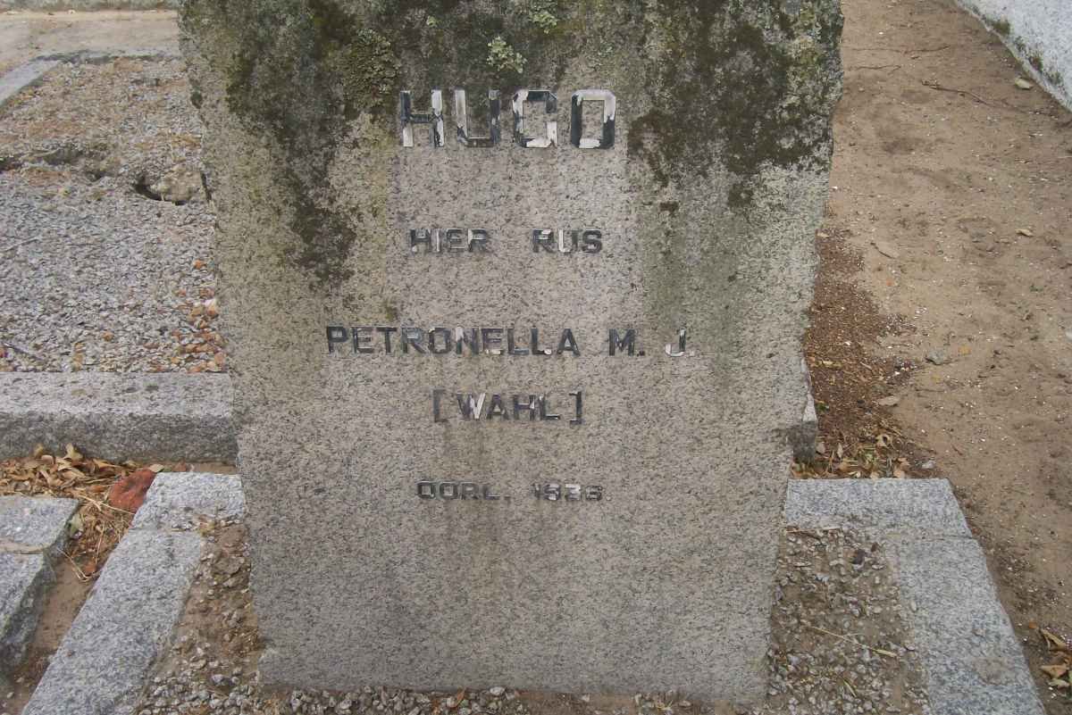 HUGO Petronella M.J. nee WAHL -1933