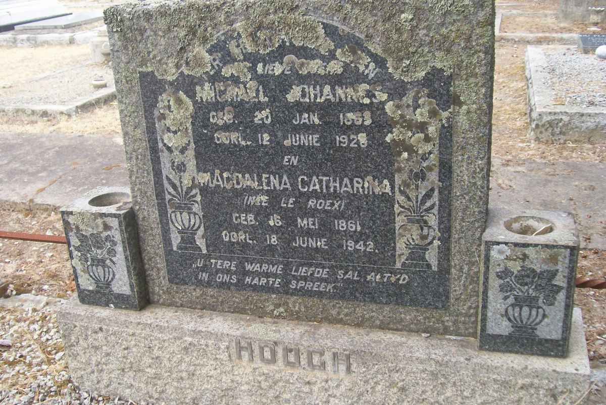 HOUGH Michael Johannes 1863-1928 &amp; Magdalena Catharia LE ROEX 1861-1942