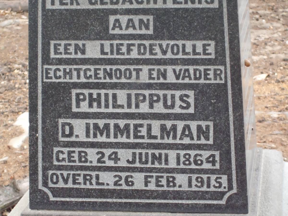 IMMELMAN Philippus D. 1864-1915