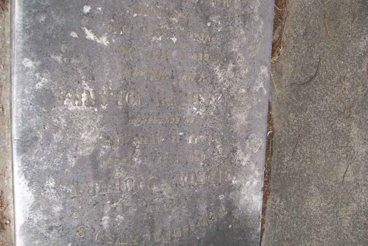 JOUBERT Gideon ??-?? &amp; Elizabeth Johanna ??-??