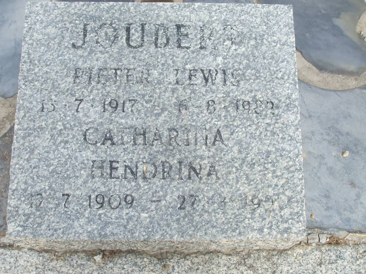 JOUBERT Pieter Lewis 1917-1932 &amp; Catharina Hendrina 1909-1991