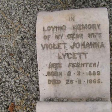 LYCETT Violet Johanna nee FECHTER 1889-1965