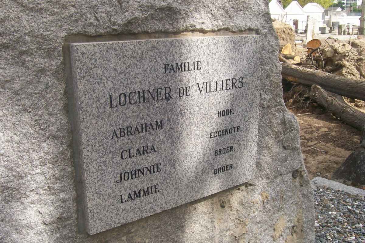LOCHNER DE VILLIERS Familie :: Abraham :: Clara :: Johnnie :: Lammie