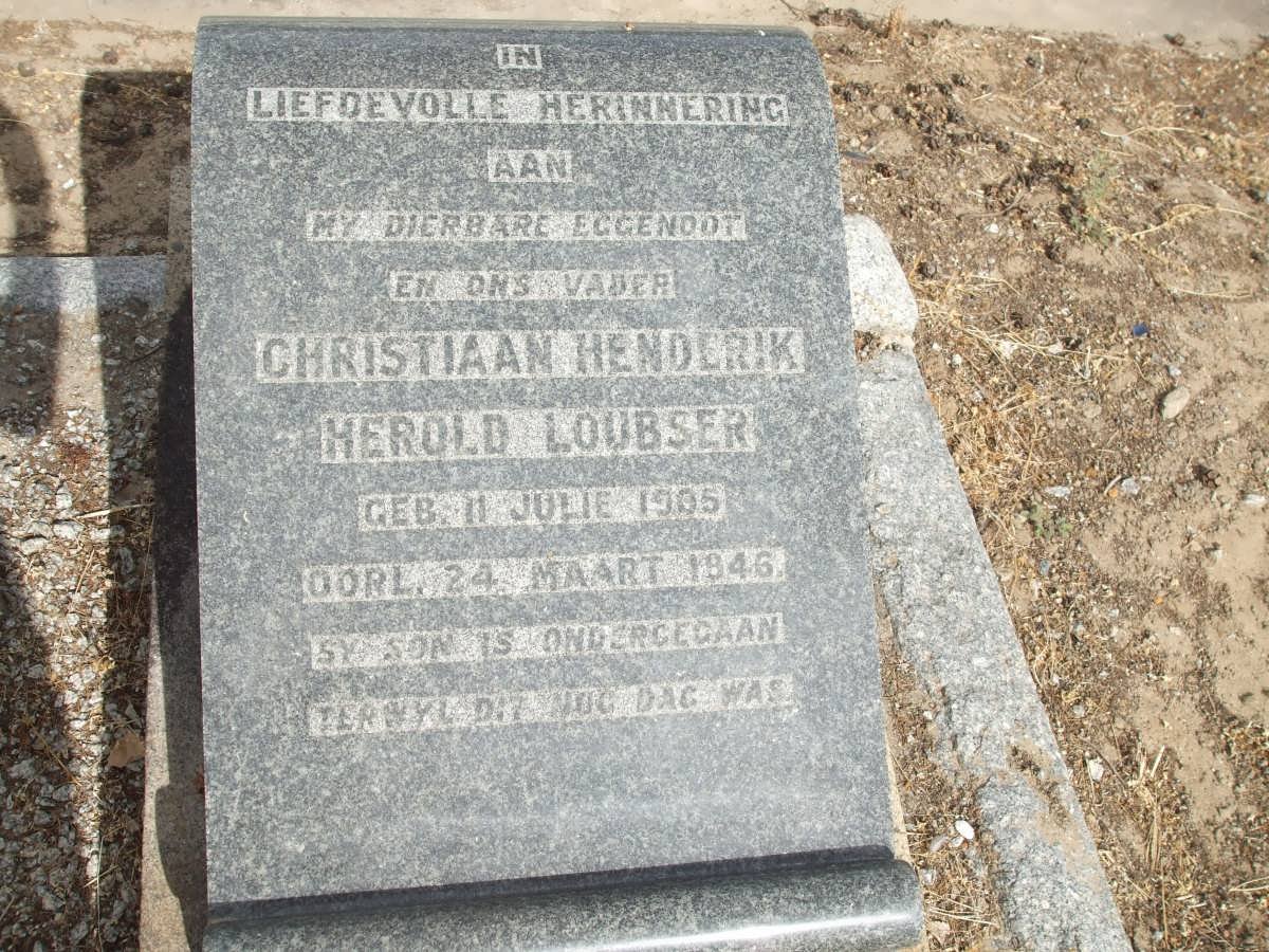 LOUBSER Christiaan Hendrik Herold 1905-1946