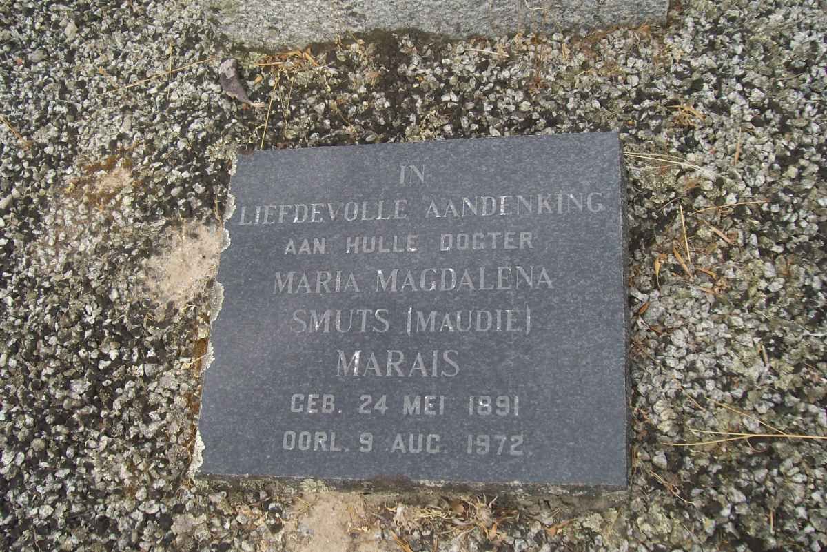 MARAIS Maria Magdalena Smuts 1891-1972