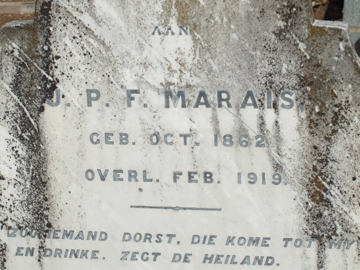 MARAIS J.P.F. 1862-1919
