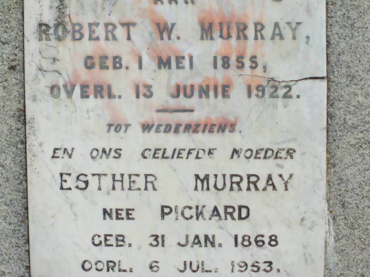 MURRAY Robert W. 1855-1922 &amp; Esther PICKARD 1868-1953