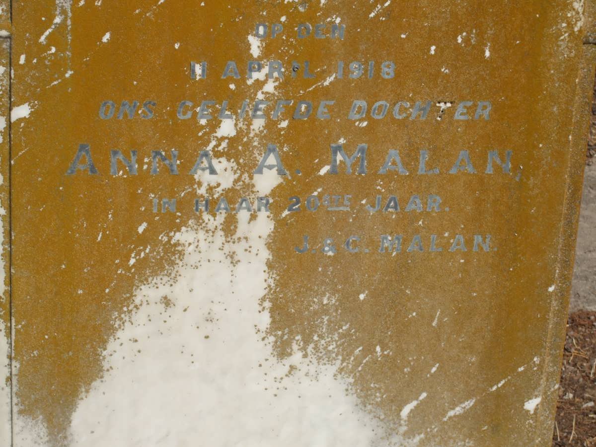MALAN Anna A. -1918
