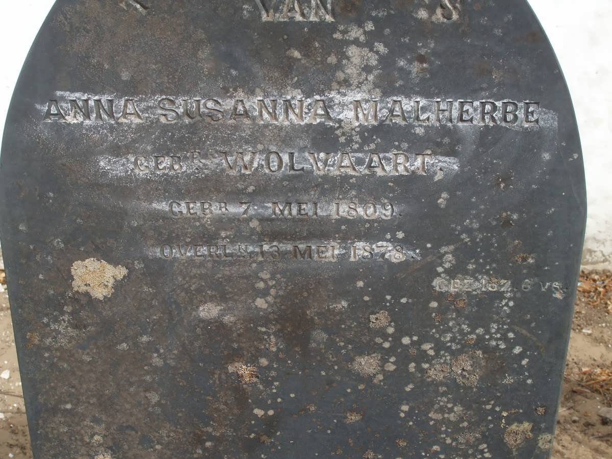 MALHERBE Anna Susanna nee WOLVAART 1809-1878