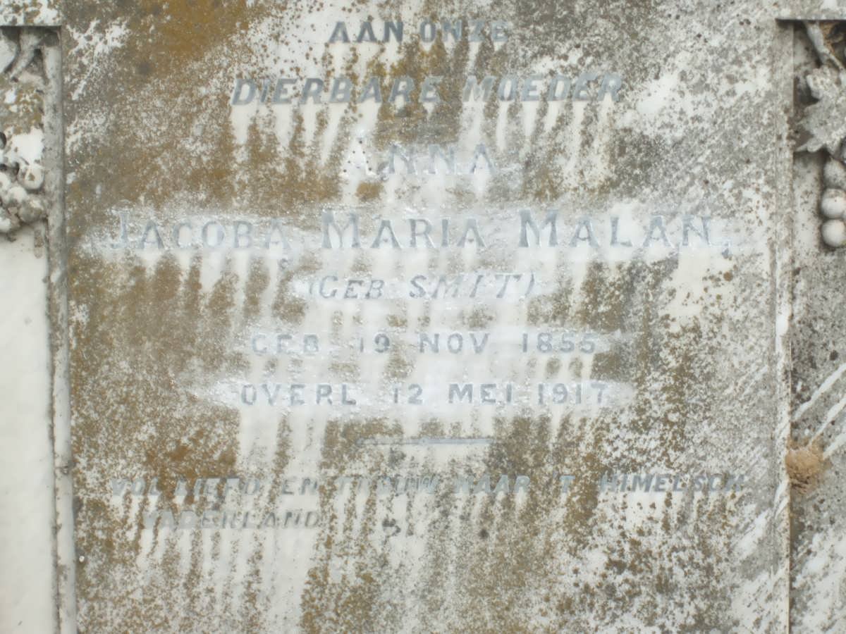 MALAN Anna Jacoba Maria nee SMIT 1855-1917