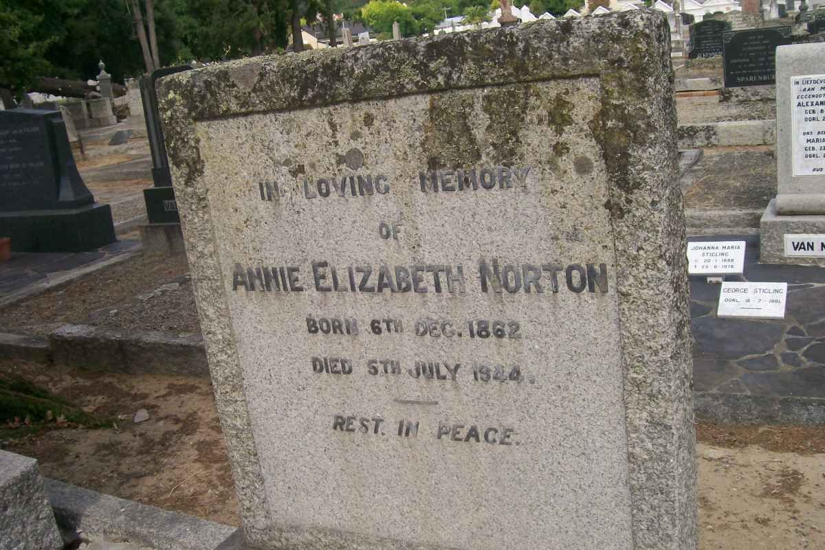 NORTON Annie Elizabeth 1862-1944