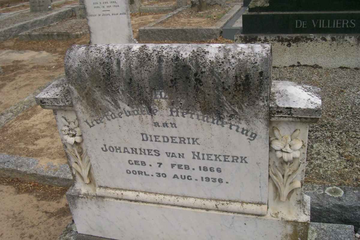 NIEKERK Diederik Johannes, van 1866-1936