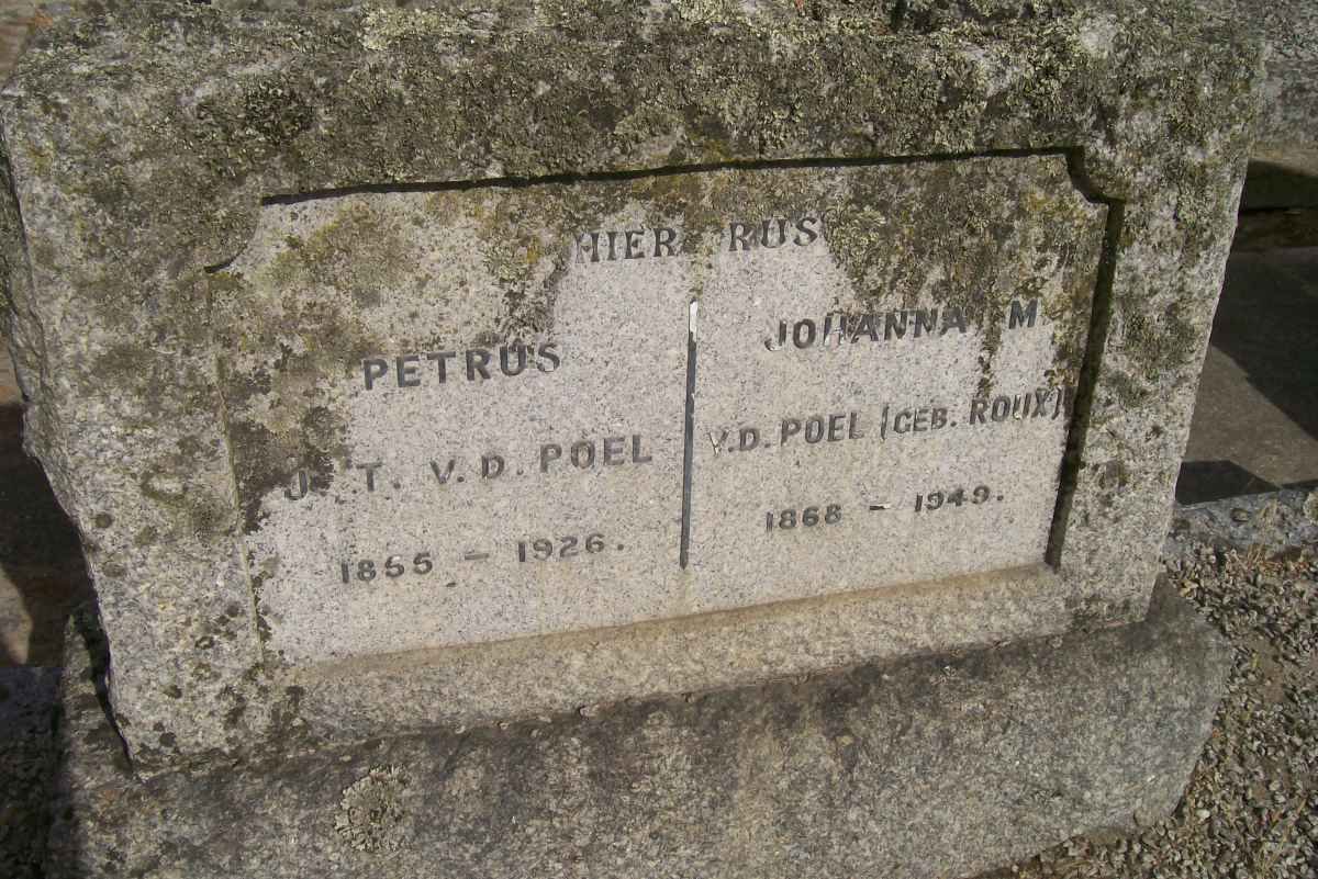 POEL Petrus J.T., v.d. 1855-1926 &amp; Johanna M. ROUX 1868-1949