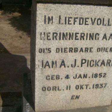 PICKARD Jan A. 1852-1937