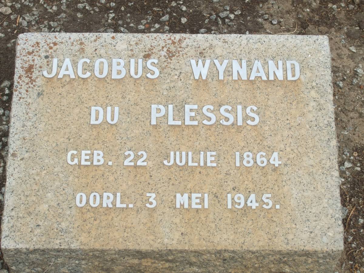 PLESSIS Jacobus Wynand, du 1864-1945