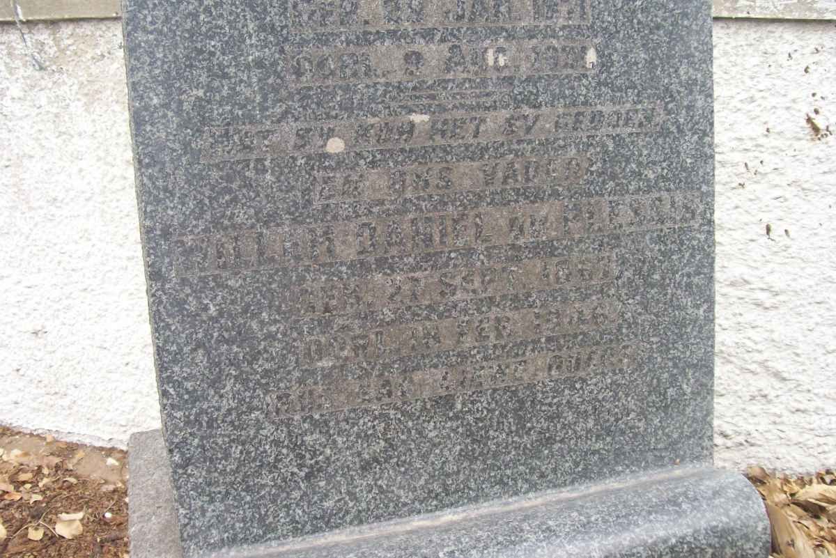 PLESSIS Willem Daniel, du ??-?? &amp; ?? Maria ?? ??-?? 